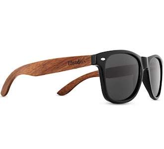 Woodies Walnut Wood Polarized Sunglasses with Tortoise Shell Frame 