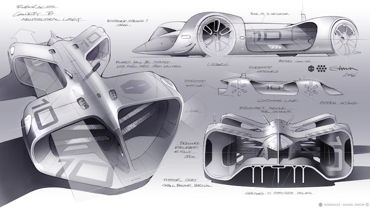 Design sketches for the Robocar.