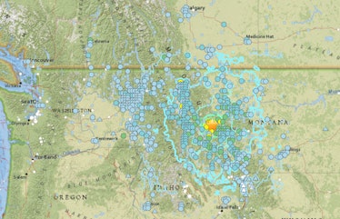 interactive map montana earthquake