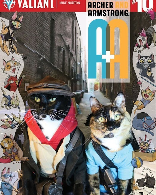 Cat Cosplay Variant Cover for Archer and Armstrong
