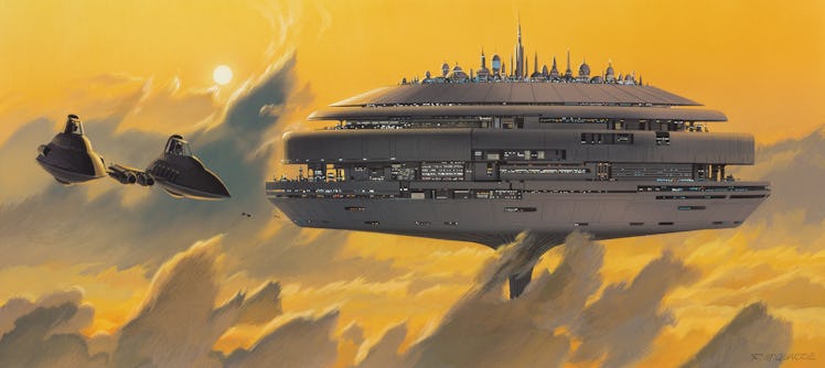 McQuarrie's "Cloud City", completed in January 1978.