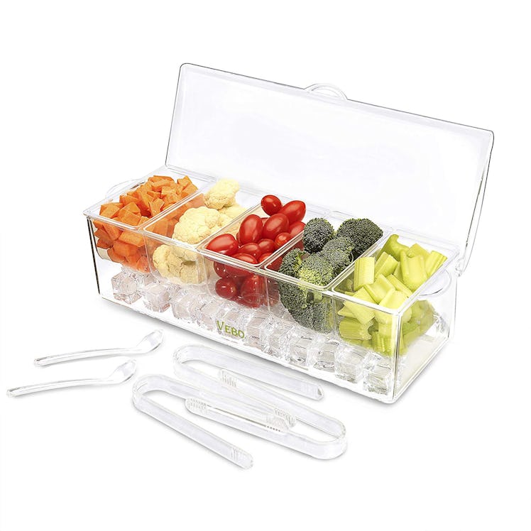 The Ice Chilled 5 Compartment Condiment Server Caddy