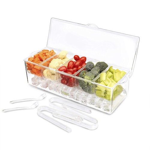 The Ice Chilled 5 Compartment Condiment Server Caddy