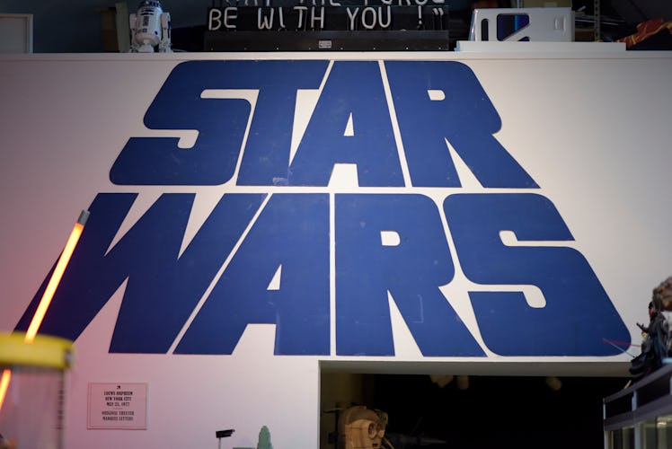 Big "Star Wars" text sign on a wall