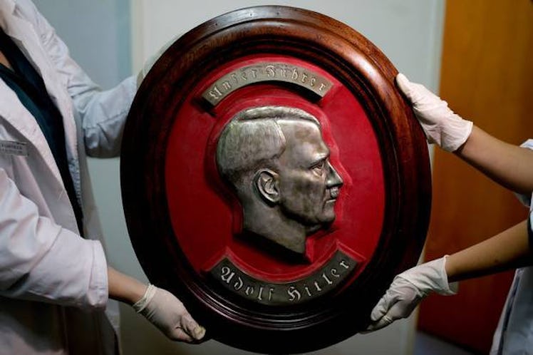 Red Adolf Hitler bust
