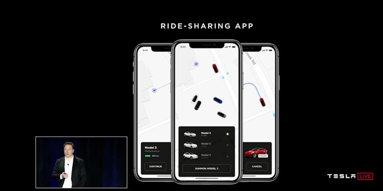 tesla elon musk robo taxi network