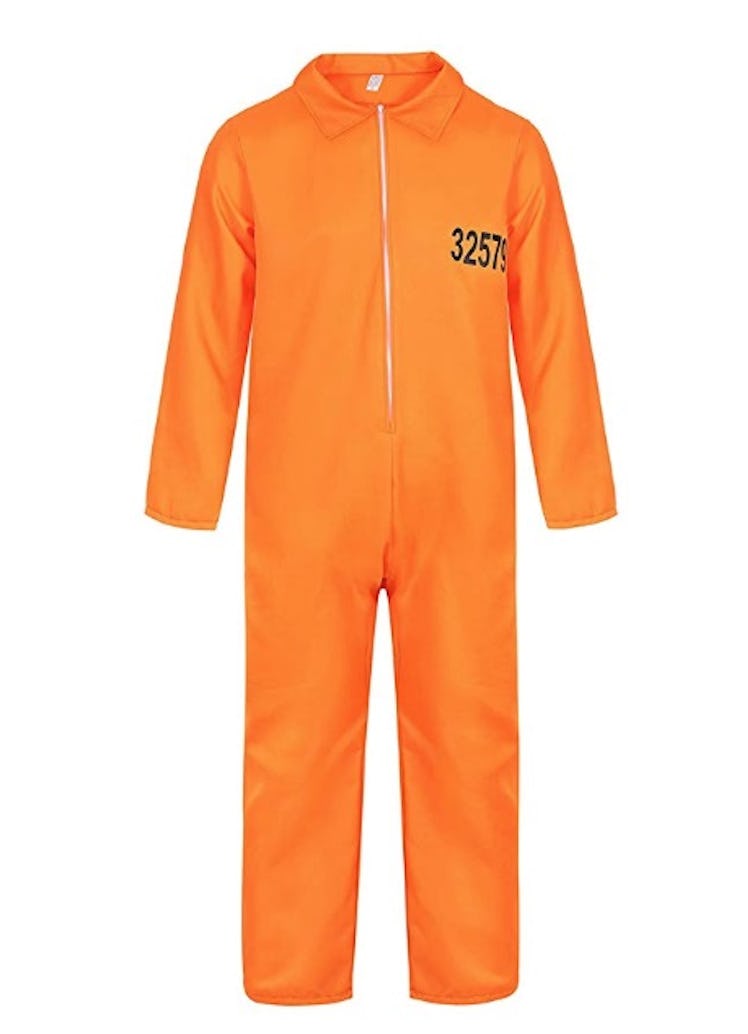 Famajia Men's Prisoner Jumpsuit Halloween Adult Costume