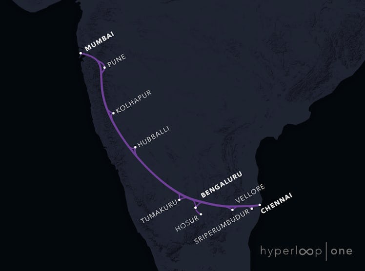 Mumbai-Chennai route.