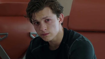 spider-man far from home crying