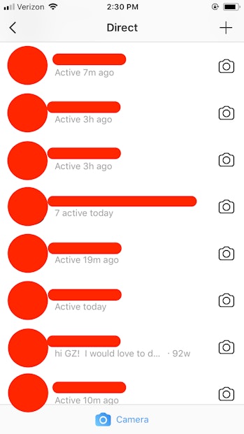 Activity status, instagram, messages