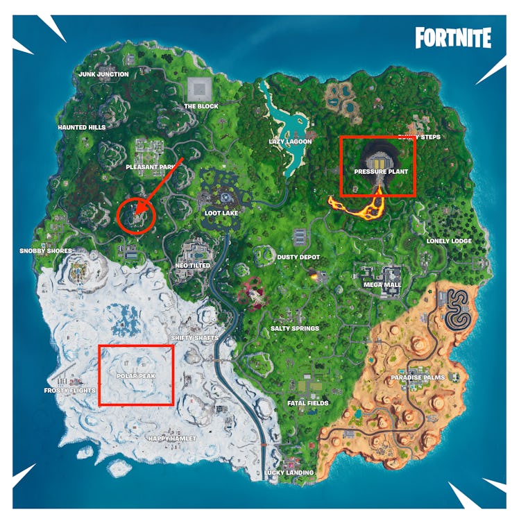 fortnite hill top with circle of trees storm racers