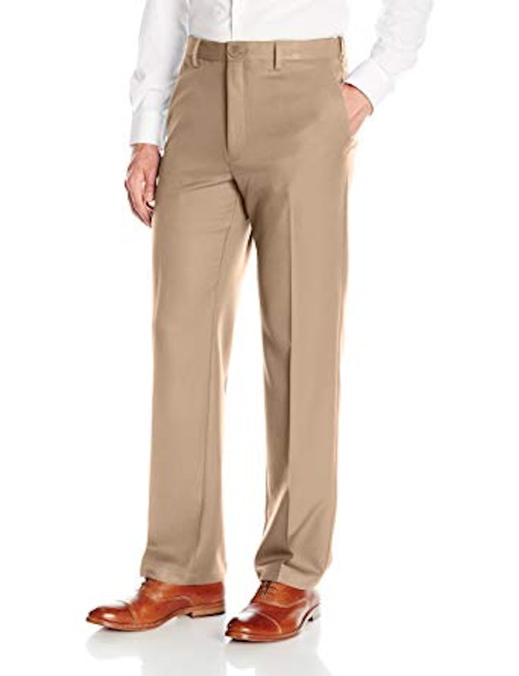 Haggar Men's Cool 18 Hidden Expandable-Waist Pant