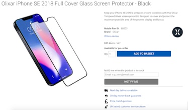 iphone SE 2 screen protector rumor