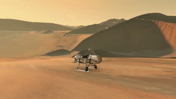 NASA Dragonfly spacecraft on Titan