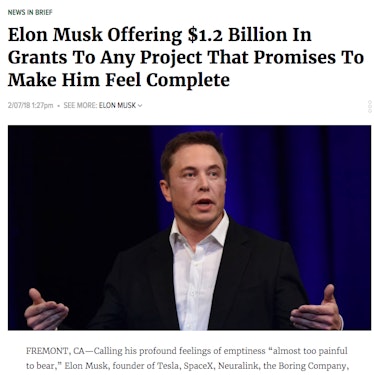Elon Musk The Onion