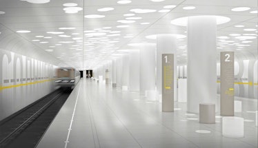 Solntsevo metro station by Nefa Architects.