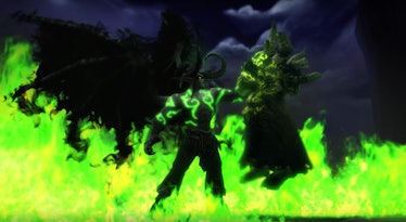 Illidan killing Gul'dan