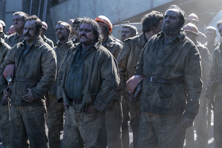 The group of miners in 'Chernobyl'.