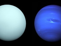 Neptune and Uranus shown next to each other