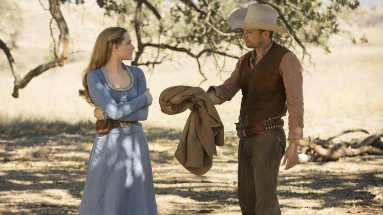Dolores and William in "Westworld."