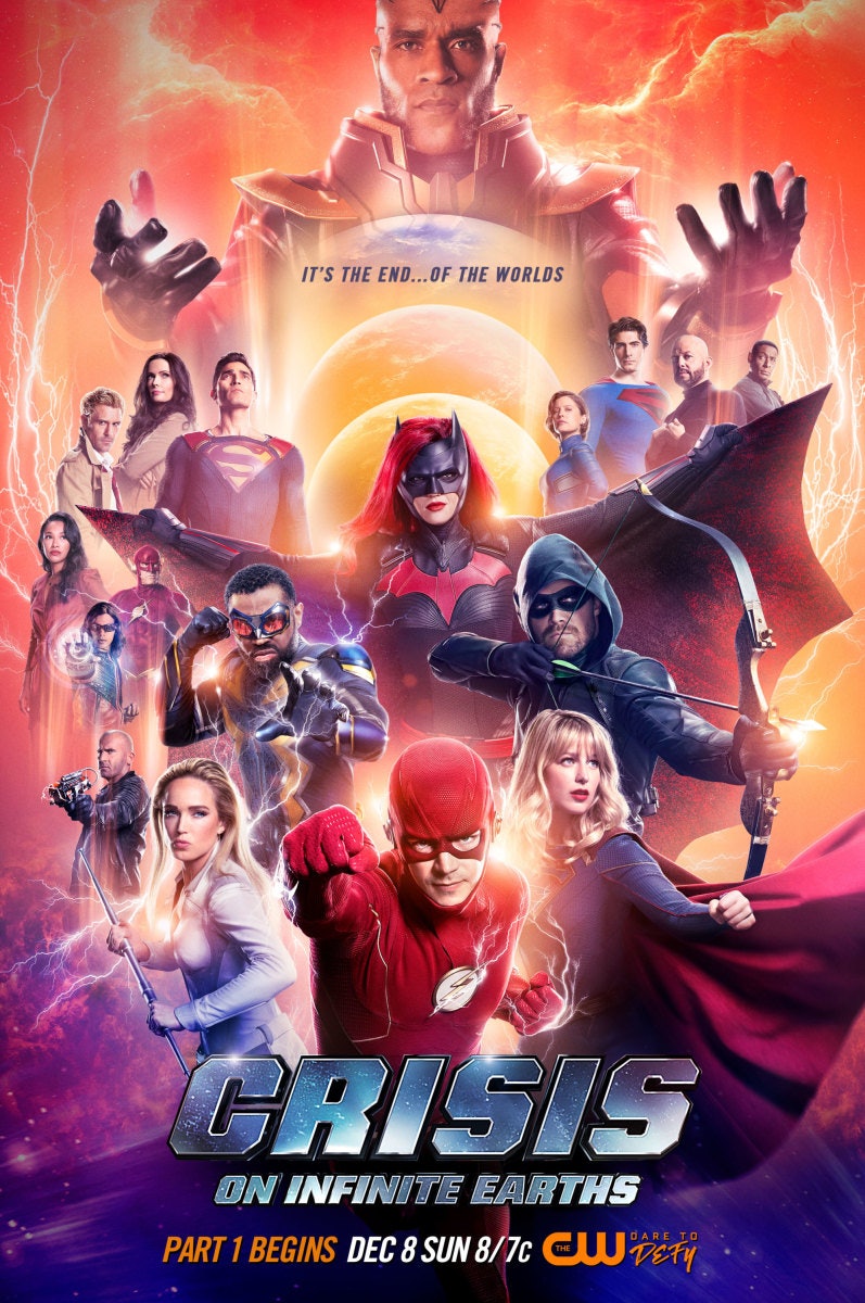    Official Poster For Crisis On Infinite Earths On The Cw 