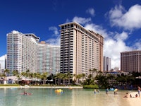 A landscape shot of buildings near a beach used for Google Bookings