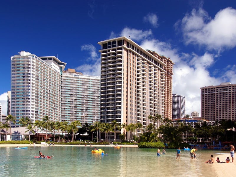 A landscape shot of buildings near a beach used for Google Bookings
