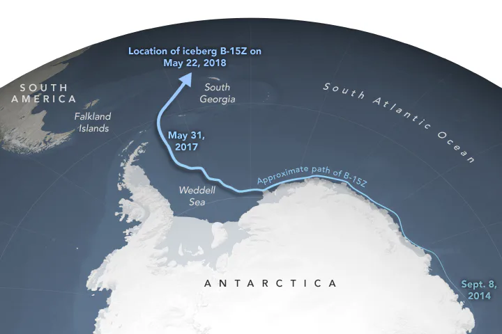 NASA Says Antarctica's Largest Iceberg Is About to Die Near the Equator