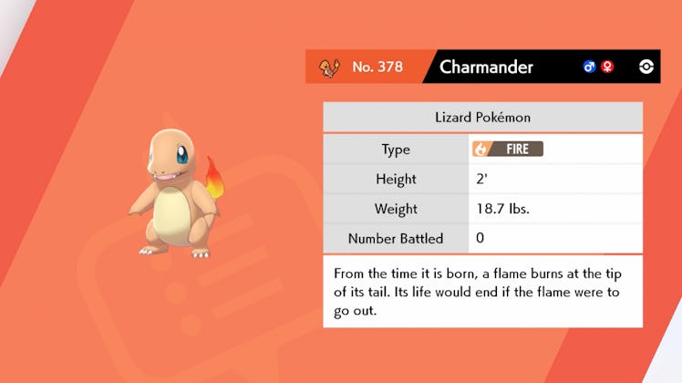 charmander pokemon sword and shield