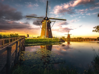 A windmill in the Netherlands