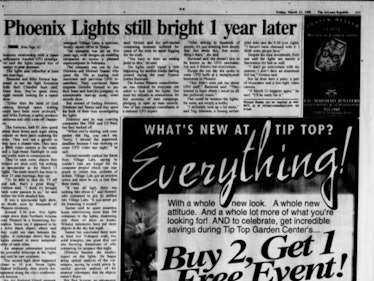 Even a year later, 'The Arizona Republic' continued to report on the Lights.