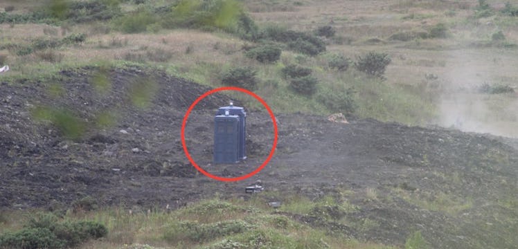 Two TARDISes appear on the set of the 'Doctor Who' 2017 Christmas Special.
