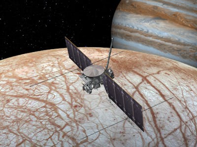 NASA’s Europa Clipper flying over space