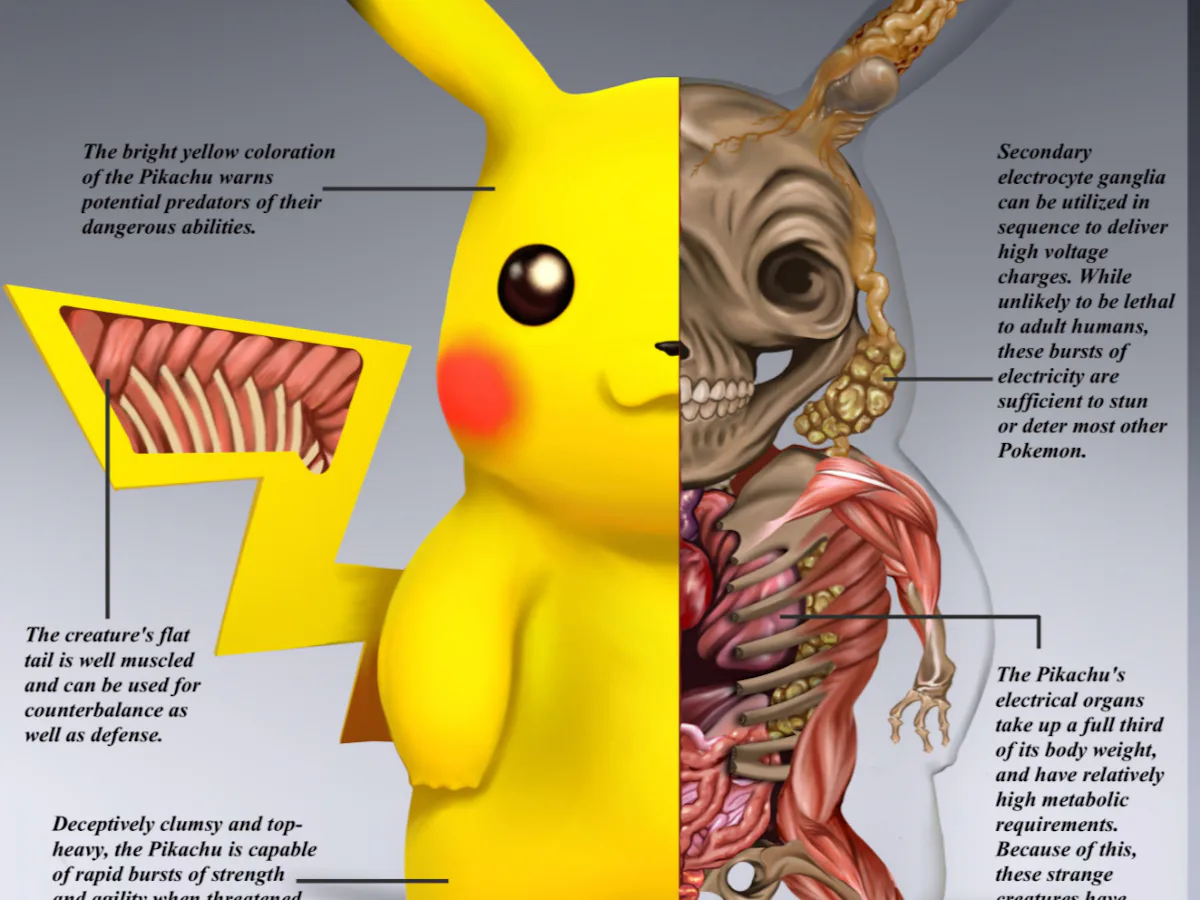 Pokanatomy Imagines the Innards of Pokmon Pokanatomy Imagines the Innards of Pokmon