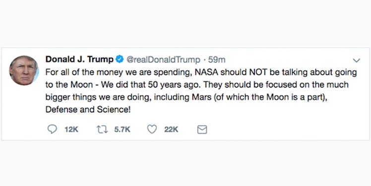 Trump's cosmologically confusing, astronomically absurd tweet