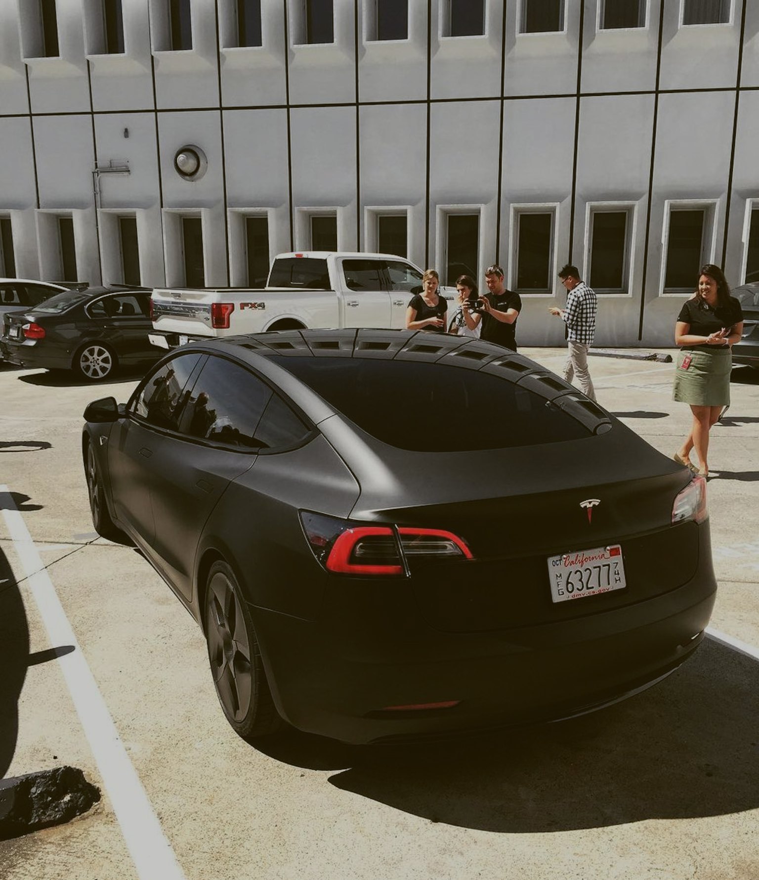 Feast Your Eyes on a Murdered-Out Tesla Model 3 Prowling California Streets