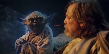 Yoda appeared to Luke Skywalker in 'The Last Jedi'.