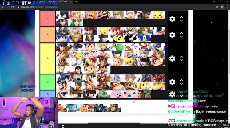 smash bros ulitmate 6.1 tier list