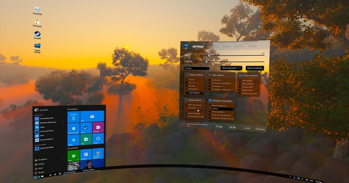 Rift s hot sale virtual desktop