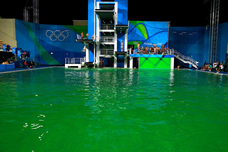 The Green Olympic Diving Pool Is Closed And Smells Like Farts