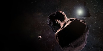 Artist's rendering of New Horizons approaching Ultima Thule.