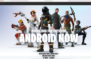 Fake "Fortnite' Android Site