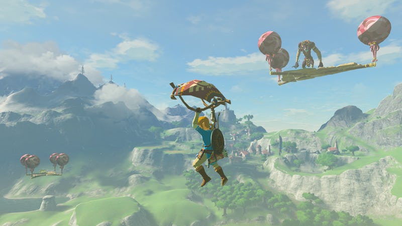 A screenshot from The Legend of Zelda with the Master Trail