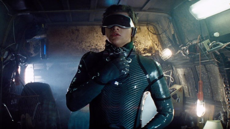 Wade Watts gets an upgraded full-body haptics suit later in the 'Ready Player One' movie.