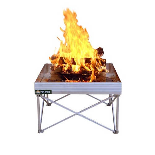 Fireside Outdoor Pop-Up Fire Pit and Heat Shield Combo