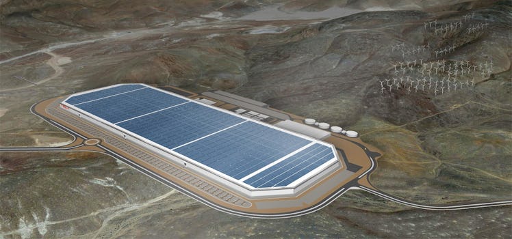 How the Gigafactory will look when complete.