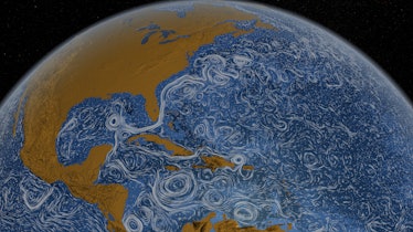 This image shows ocean surface currents around the world during the period from June 2005 through De...