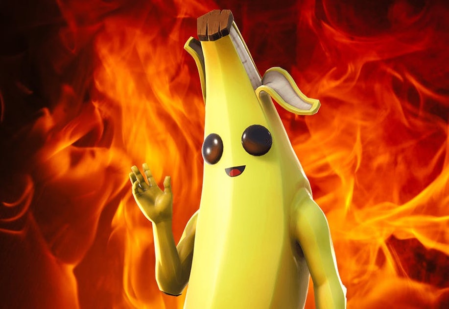Video game character with a banana