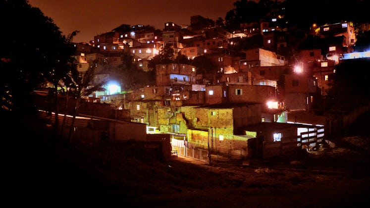 Favela at night 