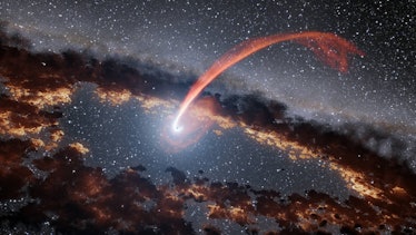 black hole eating star